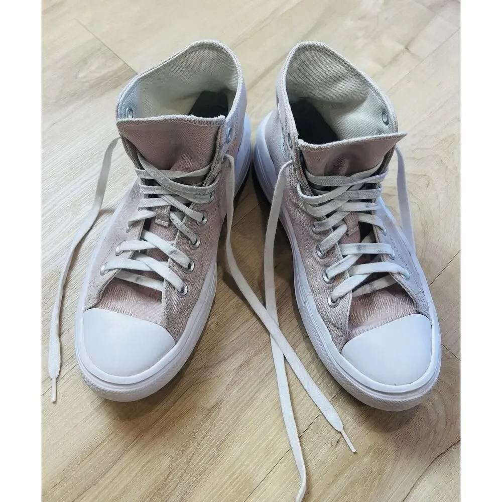 Men’s Size 6.5 - Converse Chuck Taylor All Star Move High Stone Shoe Pink - Picture 2 of 12